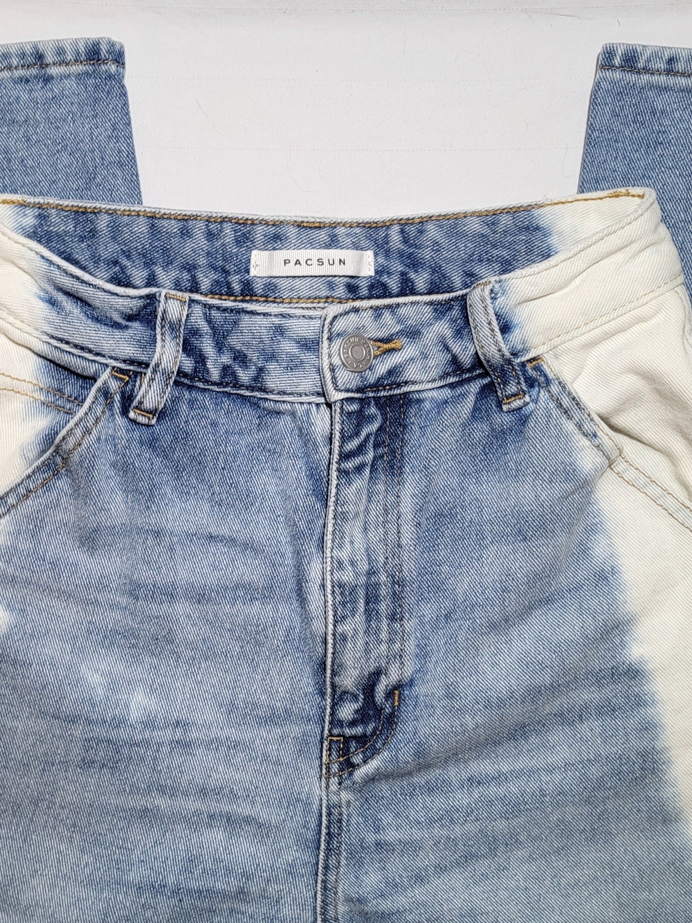PacSun Two-Tone Light Blue and White Denim Jeans